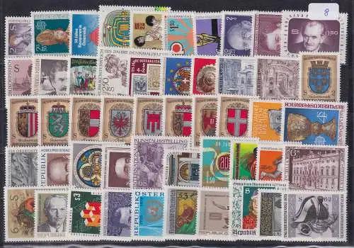 Österreich 70er Jahre Lot 50 verschiedene Sondermarken postfrisch **
