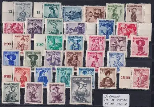 Österreich Trachtensatz Mi.-Nr. 893-926 komplett postfrisch **