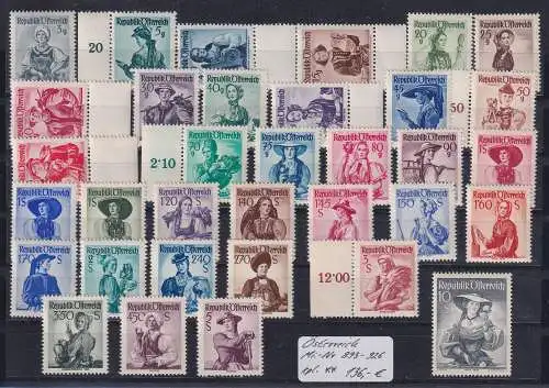 Österreich Trachtensatz Mi.-Nr. 893-926  komplett postfrisch **