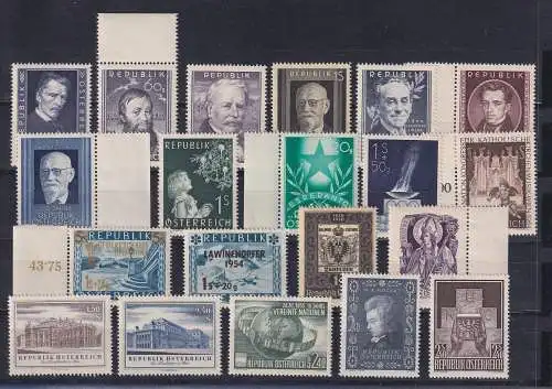 Österreich 50er Jahre Lot 20 verschiedene Sondermarken  postfrisch **
