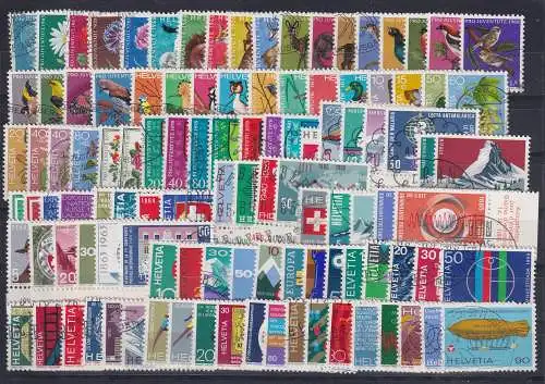 Schweiz 1963-1975 Lot 110 verschiedene Sonder- und Zuschlagsmarken O 