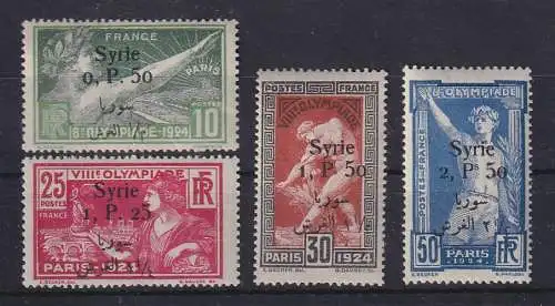 Syrien 1924 Olympische Spiele Paris Mi.-Nr. 227-230 Satz  kpl. * / **   MH / MNH