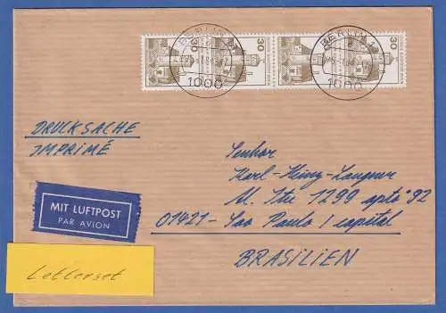 Berlin Burgen&Schlösser 30 Pfg. LETTERSET als MEF mit 4 Werten auf Lp-Drs. n. BR