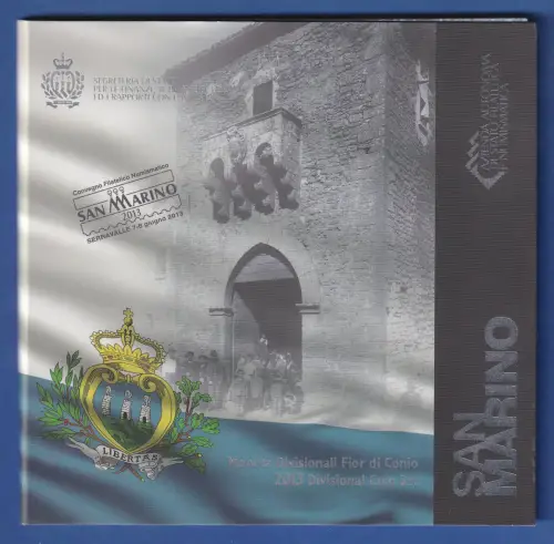 San Marino Euro-Kursmünzen-Satz 2013 im Original-Folder 