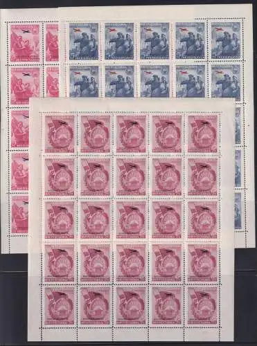 Jugoslawien 1949 Flugpostmarken mit Aufdruck Mi.-Nr. 575-577 ** / MNH 25 Sätze 