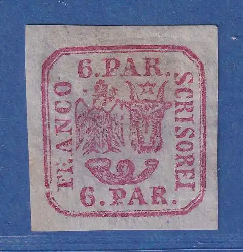 Rumänien 1864 Vereinigtes Wappen 6PAR. Mi.-Nr.9IIx ungebraucht *