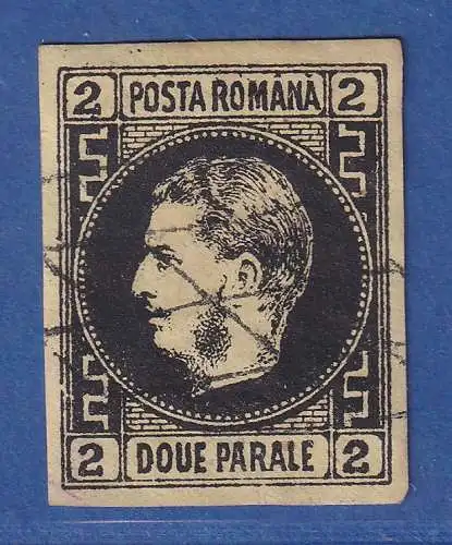 Rumänien 1866 Fürst Karl I. 2 Par. Mi.-Nr. 14y gestempelt