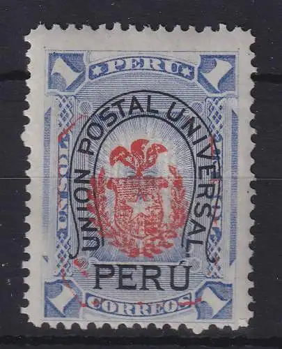 Peru 1883 UNION POSTAL UNIVERSAL Höchstwert 1 Sol  Mi.-Nr. 51 ungebraucht *