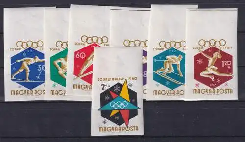 Ungarn 1960 Olympische Winterspiele Mi.-Nr. 1668-74 B   postfrisch **
