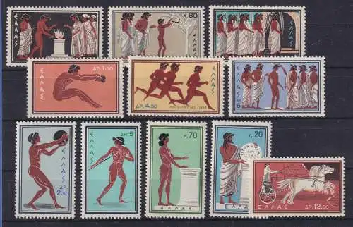Griechenland 1960 Olympische Spiele Rom Mi.-Nr. 734-44 Satz postfrisch **
