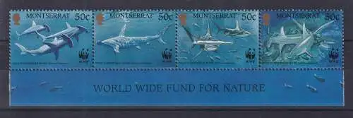 Montserrat Mi.-Nr. 1109-12 Satz postfrisch ** / MNH Fische Haie