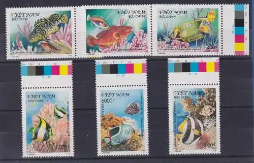 Vietnam 2000 Fische Mi.-Nr. 3076-81 Satz  postfrisch ** / MNH 