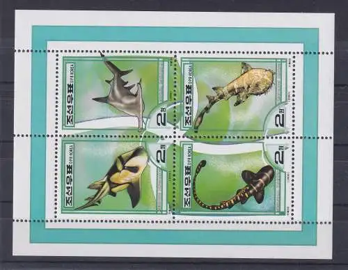 Korea Nord 2000 Fische  Mi.-Nr. Block 454 postfrisch ** / MNH 