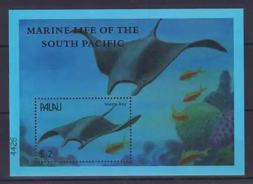 Palau  Rochen, Fische Mi.-Nr. Block 117 ** / MNH 