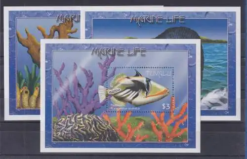 Tuvalu 2000 Fische Mi.-Nr. Block 73,74,75 ** / MNH 