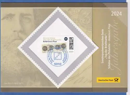 Bund 2024 Tag der Briefmarke Ochsenaugen in offiz. Jahresgabe der Deutschen Post