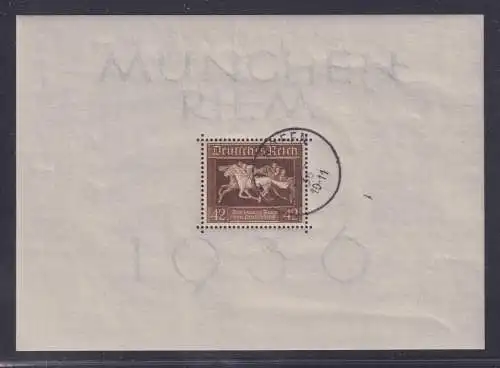 Dt. Reich 1936 Braunes Band Mi.-Nr. Block 4 mit Tages-O OSTERHOFEN 25.7.36 gpr.