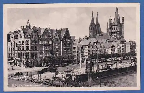 Alte AK Köln Frankenwerft gelaufen 1942