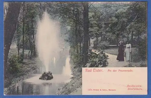 Alte AK Bad Elster an der Promenade gelaufen 1907