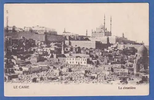Alte AK Ägypten Kairo Friedhof ungelaufen um 1900-1920 ? 