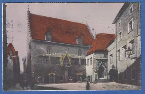 Alte AK Regensburg Altes Rathaus  gelaufen 1917 Feldpost