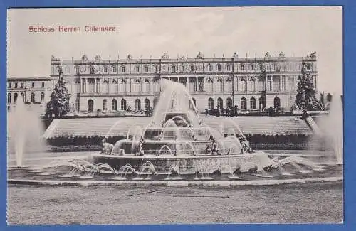 Alte AK Bayern Schloss Herren Chiemsee gelaufen 1927