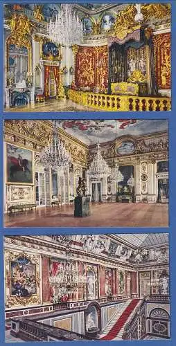 Lot 6 alte AK Bayern Schloss Herrenchiemsee  Innenräume ungelaufen 