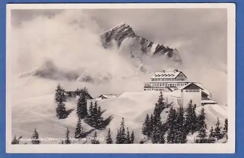 Alte AK Bayern Kreuzeckhaus mit Alpspitze gel. 1933