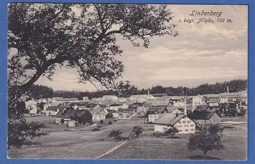 Alte AK Bayern Lindenberg im Allgäu gelaufen um 1912