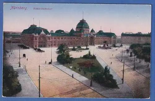 Alte AK Bayern Nürnberg Hauptbahnhof ungelaufen 