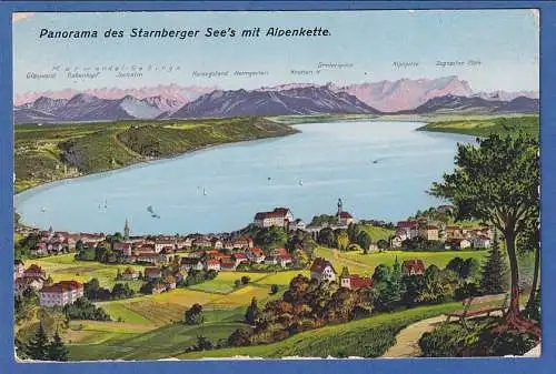 Alte AK Bayern Starnberg, Starnberger See ungelaufen 