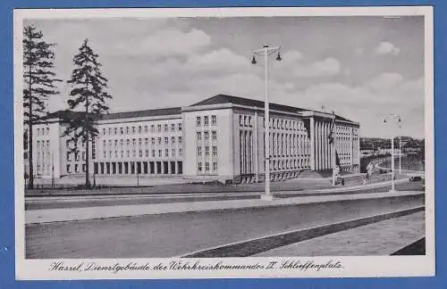 Alte AK Kassel Dienstgebäude des Wehrkreiskommandos IX Schlieffenplatz, gelaufen