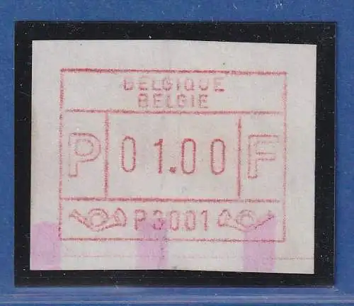 Belgien FRAMA-ATM P3001 ENDSTREIFEN-Endstück, Wertstufe 01,00 BFr. **