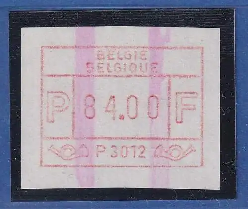 Belgien FRAMA-ATM P3012 mit 2 durchgehenden ENDSTREIFEN ** Höchstwert 84,00 BFr.