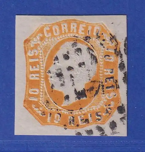 Portugal 1862 König Luis I. 10 Reis Mi.-Nr. 13 gestempelt