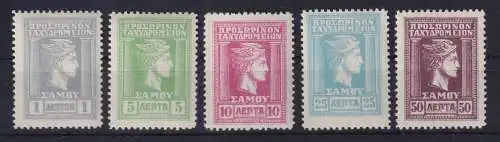 Samos 1912 Hermeskopf Mi.-Nr. 4-8 A ungebraucht *