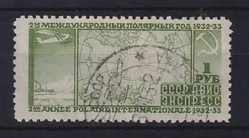 Sowjetunion 1932 Internationales Polarjahr 1 Rubel Mi.-Nr. 411B gestempelt