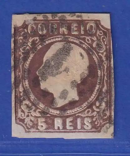 Portugal 1862 König Luis I. 5 Reis Mi.-Nr. 12 II gestempelt