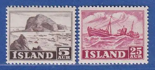 Island 1954 Fischerei und Landwirtschaft Mi.-Nr. 296-97 Satz kpl. ** 