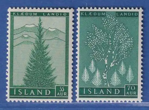 Island 1957 Wiederaufforstung Mi.-Nr. 320-321 Satz kpl. ** 