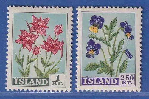 Island 1958 Blumen Mi.-Nr. 323-324 Satz kpl. ** 