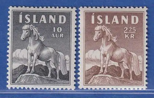 Island 1958 Islandpferd Mi.-Nr. 325-326 Satz kpl. ** 