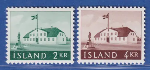 Island 1958 Regierungsgebäude Mi.-Nr. 329-330 Satz kpl. ** 