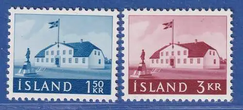 Island 1961 Regierungsgebäude Mi.-Nr. 347-48 Satz kpl. ** 