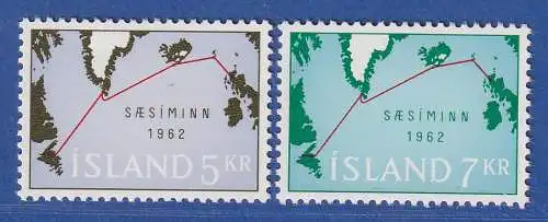 Island 1962 Seekabel Mi.-Nr. 366-67 Satz kpl. ** 