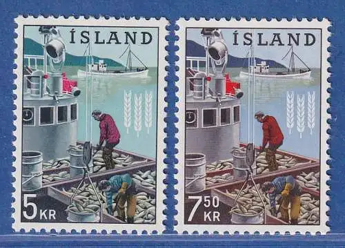 Island 1963 Kampf gegen den Hunger Mi.-Nr. 370-71 Satz kpl. ** 