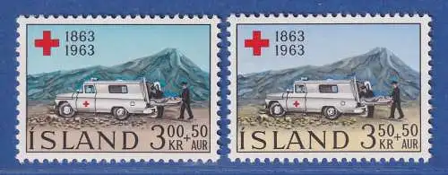 Island 1963 100 Jahre Inernationales Rotes Kreuz Mi.-Nr. 375-76 Satz kpl. ** 