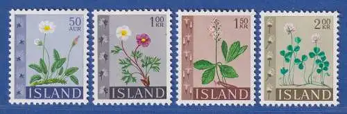 Island 1964 Blumen Mi.-Nr. 381-84 Satz kpl. ** 