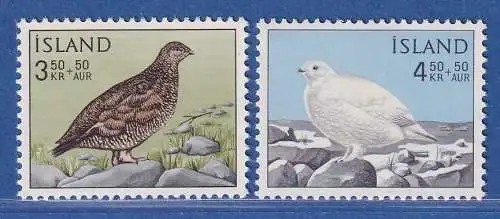 Island 1965 Alpenschneehuhn Mi.-Nr. 388-89 Satz kpl. ** 