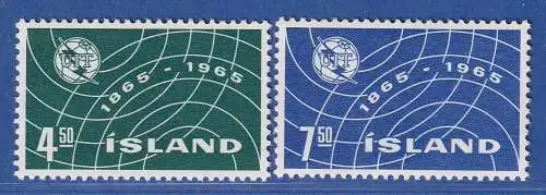 Island 1965 Fernmeldeunion UIT  Mi.-Nr. 390-91 Satz kpl. ** 